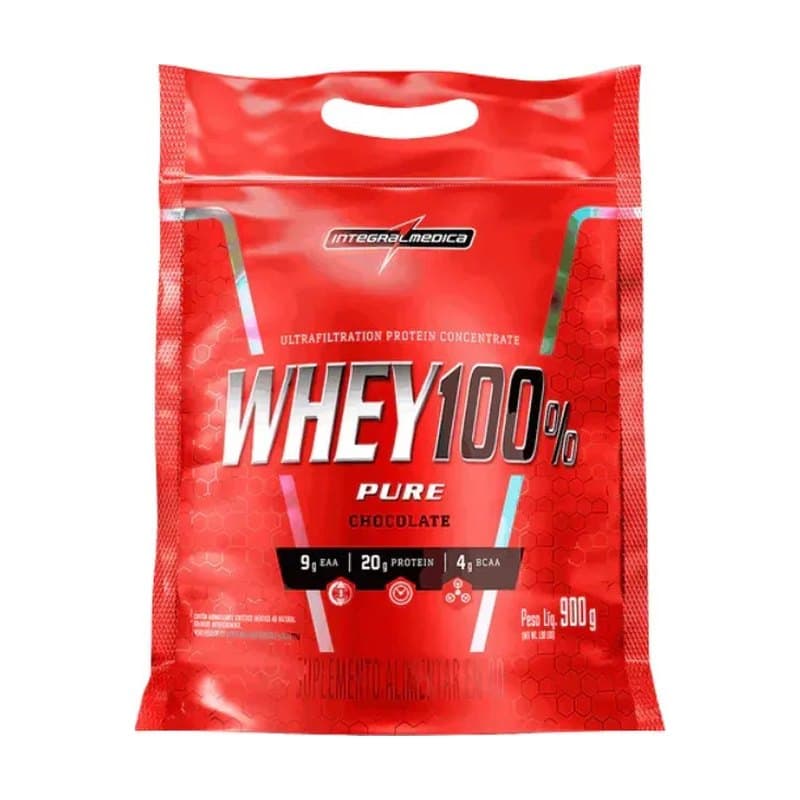 100% Whey 900g Refil Chocolate Integralmédica