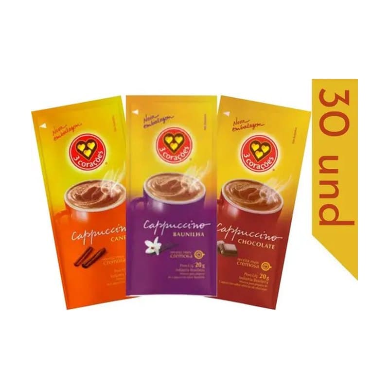 3 Corações Ultracoffee Sache 10g - Chocolate