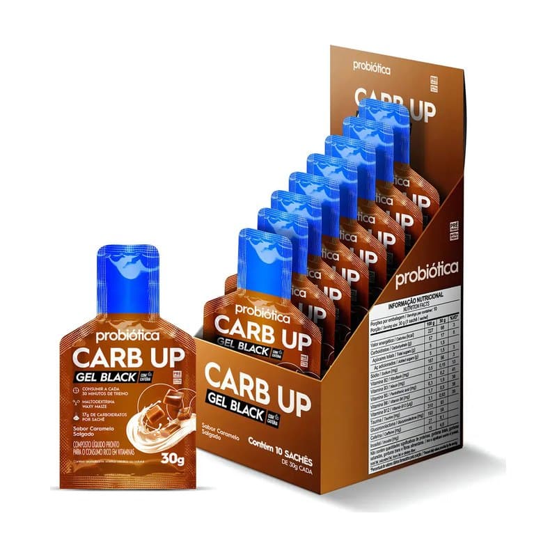 Carb Up Gel Black 30g Caramelo Salgado Probiótica