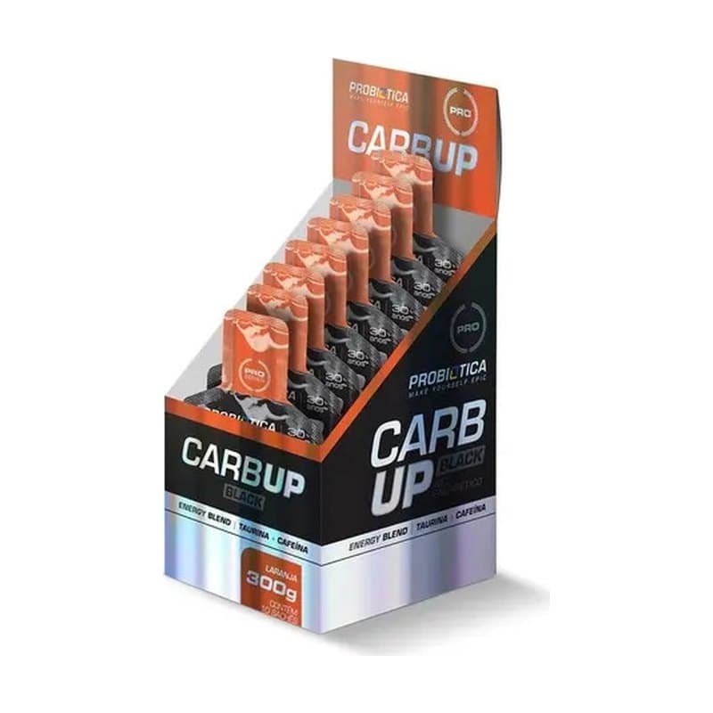 Carb Up Gel Black Laranja Probiótica