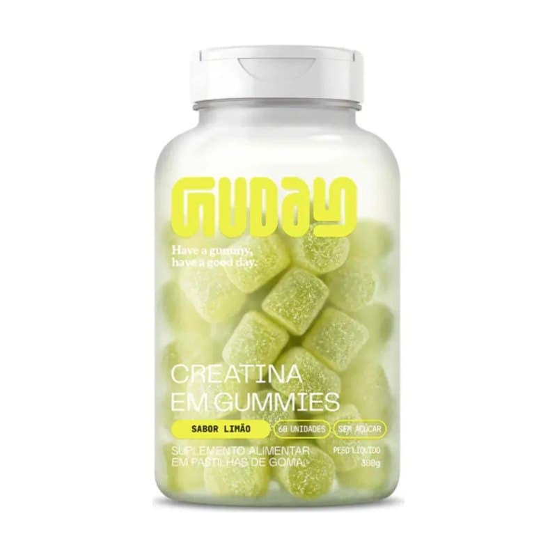 Guday Creatina Em Goma Limão 60 Gomas