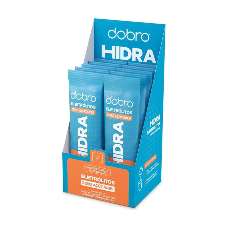 Hidra Eletrólitos Sache Dobro Laranja E Morango