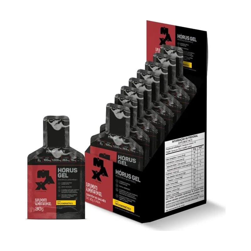 Max Horus Carbo Gel Sache Energético Com Café