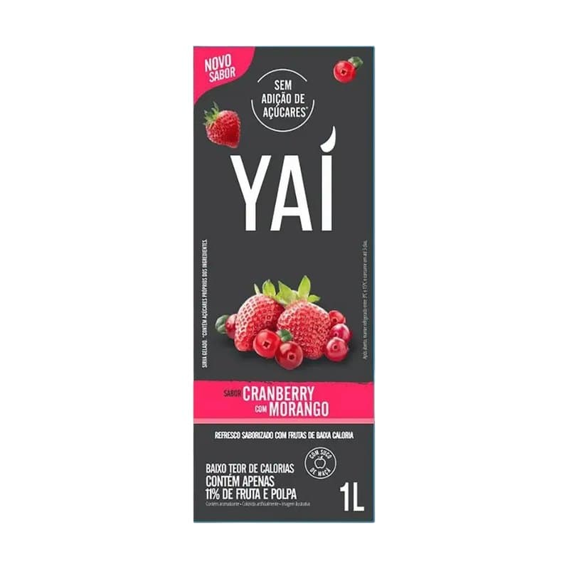 Suco Yai Sabor Cranberry Com Morango 1l Poty
