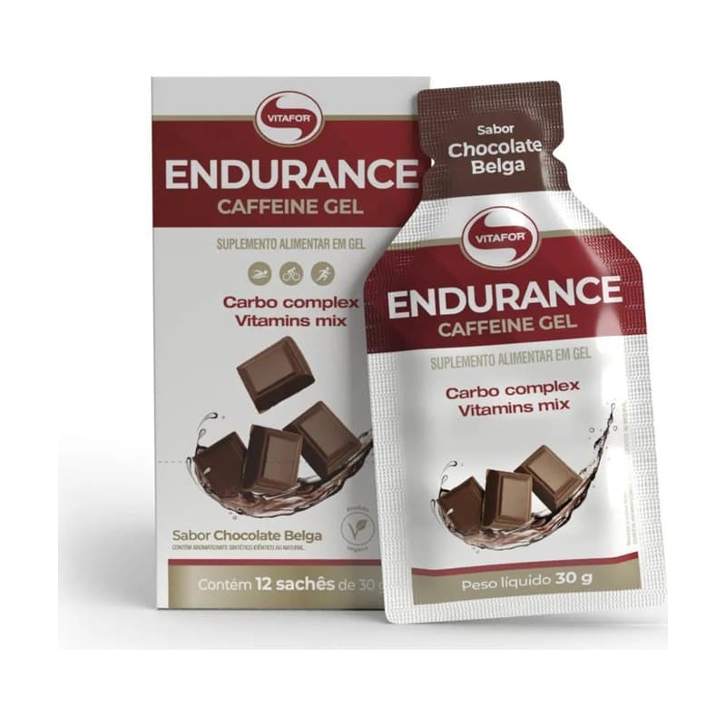 Vitafor Endurance Energy Carbo Gel Com Cafeína Chocolate Belga