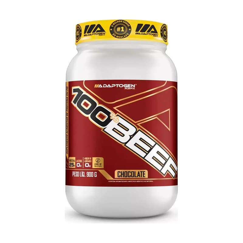 Whey 100% Beef Isolado 900g Chocolate Adaptogen